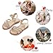 PHIRAMIN Girls Rosegold Sandals - Toddler Girl Dress Shoes Size 11 for Summer Party Wedding School Flats