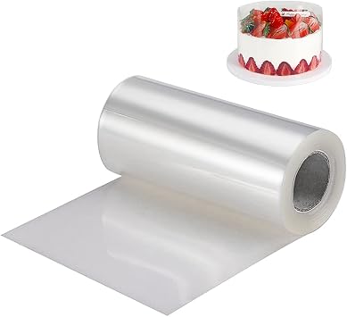 YQL Acetate Cake Collars 10cmx 10m, Clear Acetate Sheets 4inch x 394inch | Transparent Roll for Chocolate Mousse Cake Decorating Crafting