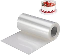 YQL Acetate Cake Collars 10cm, Clear Acetate Sheets 20cm/25cm/30cm x 10m Roll for Chocolate Mousse Cake Decorating