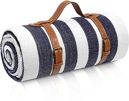 XICEN Picnic Blanket Portable Foldable 200 * 200cm Waterproof Picnic Blanket with Carry Strap Outdoor Large Beach Mat Picnicware for Outdoor Travel Camping Hiking