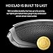 HexClad Hybrid Nonstick 8-Inch Frying Pan, Stay-Cool Handle, Dishwasher-Friendly, Oven-Safe Up to 900°F, Induction Ready, Compatible with All Cooktops