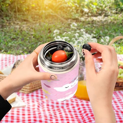 Tarro de comida de 500 ml Cute Cloud para un almuerzo caliente en la oficina 6