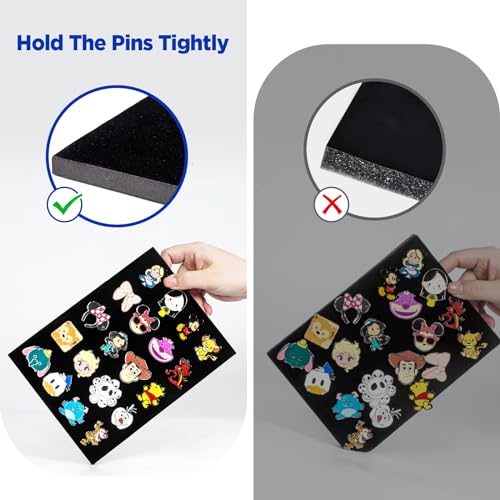 7x9 Enamel Pin Display Frame, Pin Collection Shadow Box, Desktop and Wall Display, Pin Display Case,