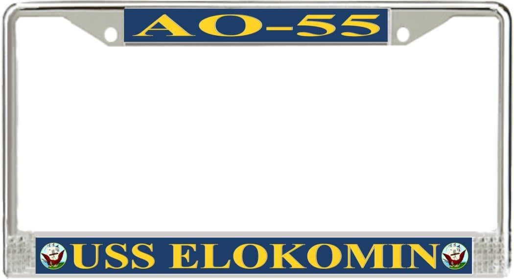 MilitaryBest USS Elokomin AO-55 License Plate Frame