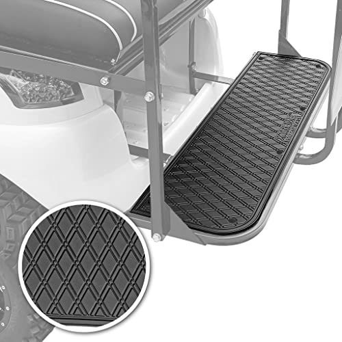 Xtreme Mats Golf Cart Mat for Rear-Facing Foot Rests, Rear Steps & Seat Kits - Rubber Liner Fits Genesis 150 / GTW Mach1 / MODZ Flip4 - All Black