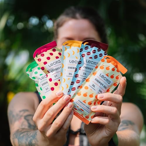 Image of Lecka Ultimate Energy Sample Pack - 15 Count: Gels, Bars and Ultra Gel - Real Fruit, No Maltodextrin, Vegan, Gluten-Free - All Flavors (15 Count)