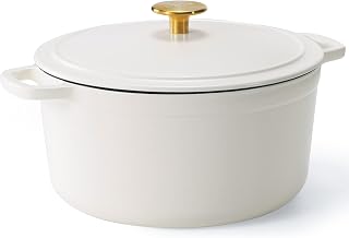 CAROTE Cast Iron Dutch Oven Pot with Lid, Enameled Dutch ...
