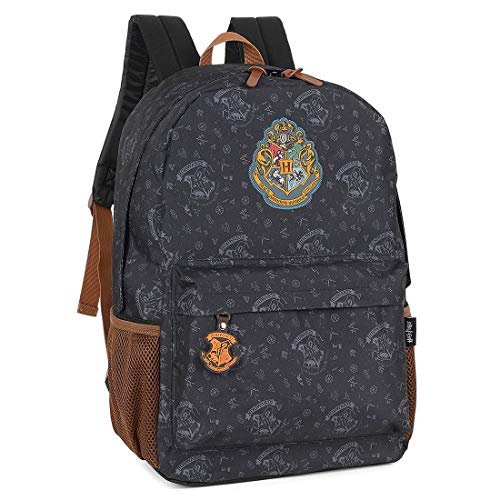Mochila de Costas, Harry Potter, Grande, Cinza Escuro, Luxcel