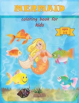 Paperback Mermaid Coloring Book for Kids Ages 3-5: 50 cute, unique coloring pages Book