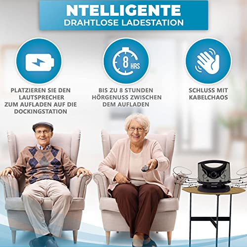 Sereonic Portable Wireless Tv Speakers For Smart Tv - Ideal For Tv Watching Without The Blaring Volume - Wireless Speakers For Tv Designed For Hard Of Hearing, Elderly, And Seniors - 100Ft Range #TOP6