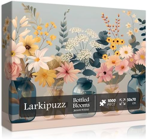 Wildflowers Puzzles for Adults 1000 Pieces, Colorful Plant Floral...