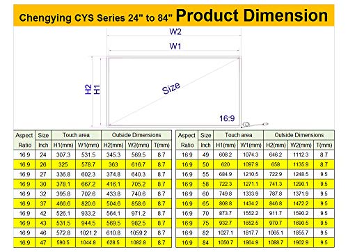 Chengying 40 Inch 10 Points Multi-Touch Infrared Touch Frame IR Touch Panel 40 Inches Infrared Touch Overlay USB Driver Free HID Compatible by Chengying - Used condition - Image 7