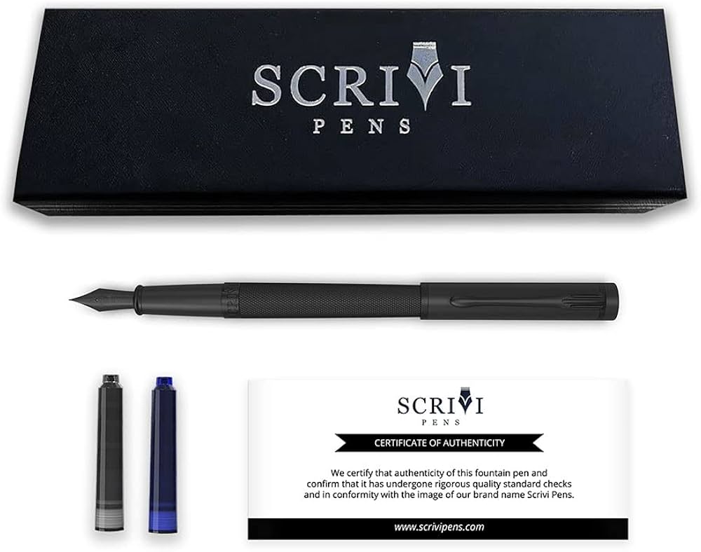万年筆セットScrivi Pens ブラック ボックス入 プレゼント お祝い