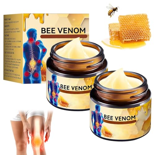 2PCS Bee Venom Joint Cream Professional Bee Venom Cream Advanced Joint Bone Gel Effective For Hand Back Knee And Leg Suitable For All Skin Types.