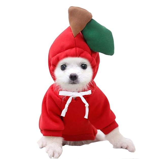 XIAOYU Cachorro Perro con Capucha Gatos Sudaderas con Capucha Ropa para Mascotas Elegante Sudadera de Frutas…