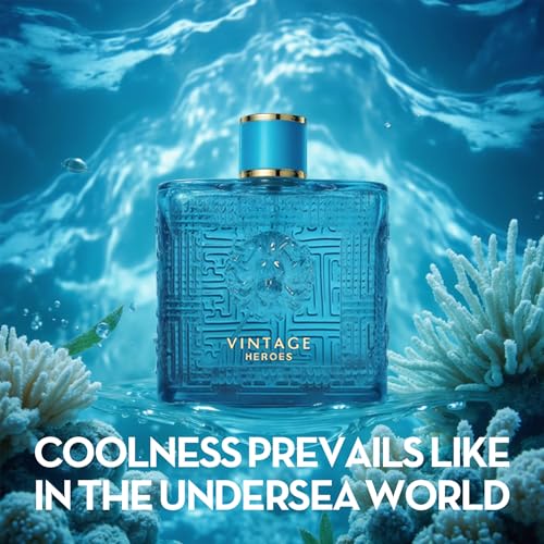 Image of AFLUXE 2PCS Valentine Milano /Vintage Hero Eau De Toilette for Men-Fresh,Romantic Scent Perfume for Men 3.4 Fl Oz Each Mens Cologne For All Skin Daily Used