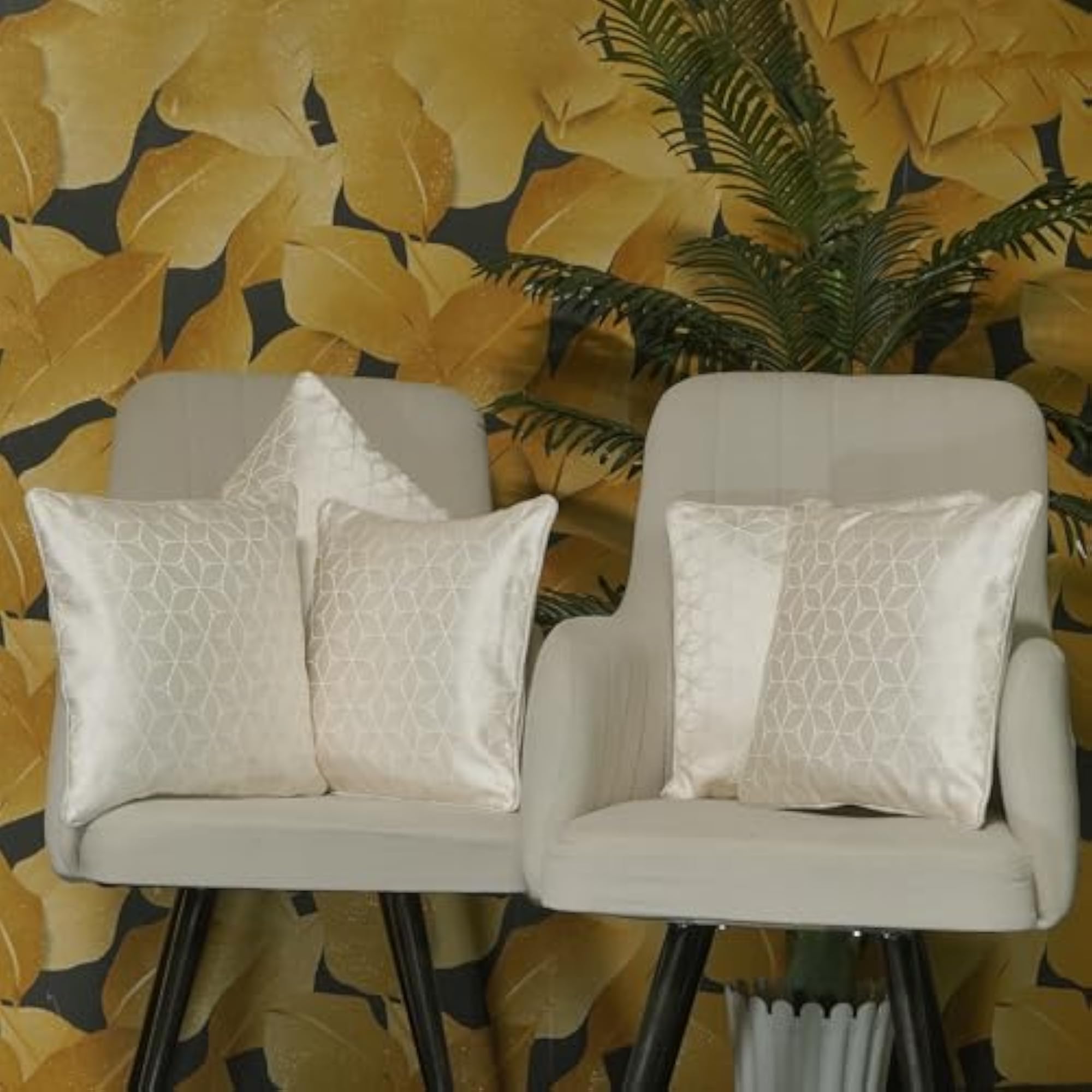 Pluto Design Jacquard Cushion Covers, Premium Geometric Pattern