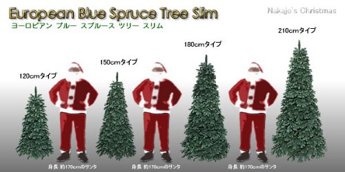 Amazon.co.jp: クリスマスツリー 180cm ヨーロピアンブルースプルース