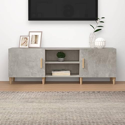 QINXIXINAIXI Armario de TV gris hormigón tv banco colgante mueble mueble TV mesa aparador salón 150 x 30 x 50 cm madera