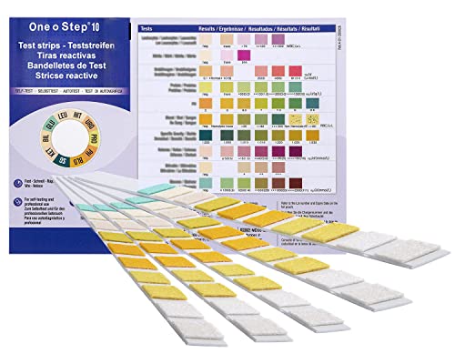 15 x One+Step Test de Bandelettes de santé - multi 10 paramètre - avec une carte de référence