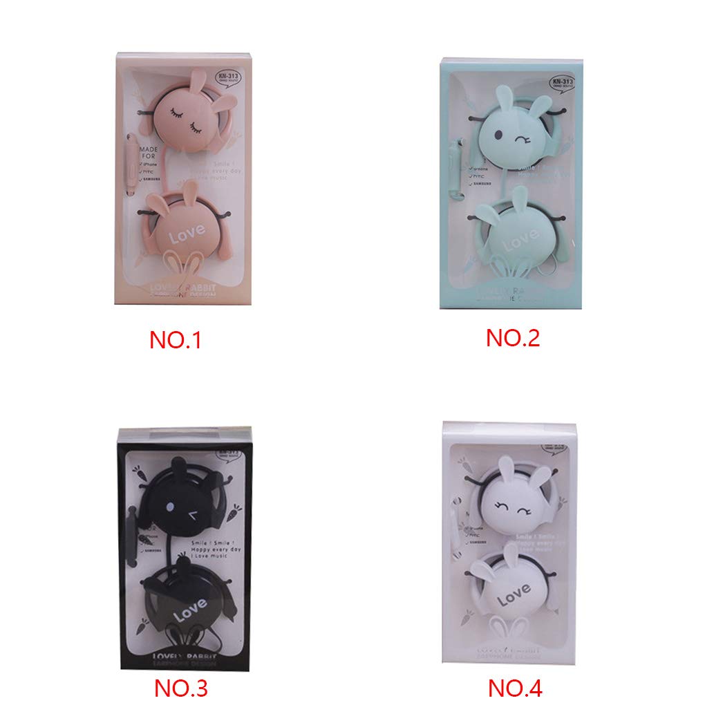 Dibujos animados Animal Ear Hook 2.5mm Wired Auricular Deporte Correr Auriculares Estéreo Niños Niñas Auriculares Rosa