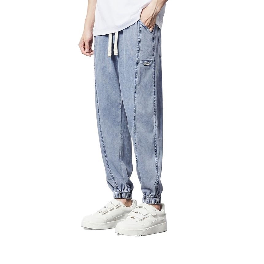 Jeans Elastic Waist Thin Men's Pants Pants Pants Men(XX-Large)3