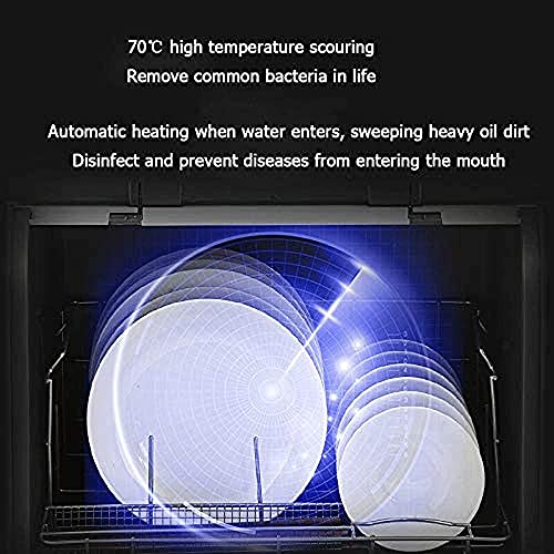 Draagbare Aanrechtvaatwasser Met Kinderslot, Luchtdroogfunctie En Led-Lampje Met 6 Couverts En Bestekmand praktisch - Image 8