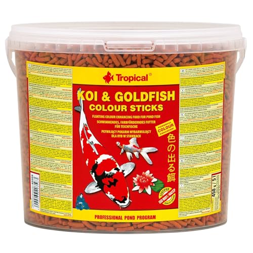 KOI&Goldfish Colour Sticks 5L / 430g - Sticks flotantes potenciadores del Color para Peces de Estanque
