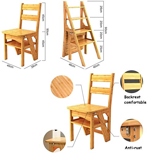 Tabouret haut maison escabeau transformant en bois 4 marches - 4