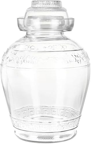 Haeljard Tarro de vidrio de 1,5 litros con tapa de fermentación, kit de fermentación tradicional con tapa de sellado de agua, tarro de pepinillos
