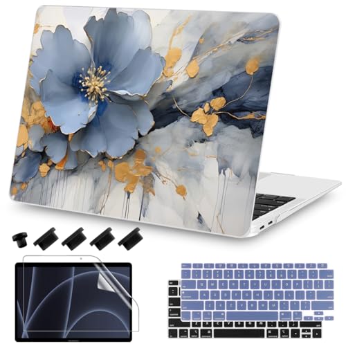 Teryeefi Funda compatible con MacBook Air de 13 pulgadas A2337 M1 Chip A2179 A1932 (versión 2018-2020), funda protectora delgada + funda para teclado para MacBook Air Retina Display de 13.3 pulgadas y