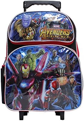 Marvel Avengers Infinity War Black & Red Small 12" Boy's Rolling School Backpack