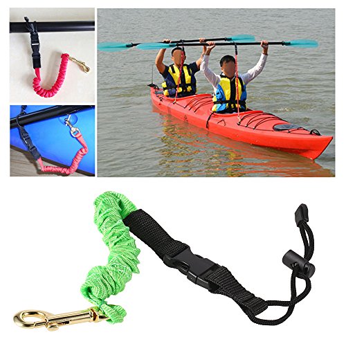 DECDEAL : Elastic Paddle Leash Kayak Canoa Segurança Vara de Pesca Barcos a Remos Coiled Cordão Tie