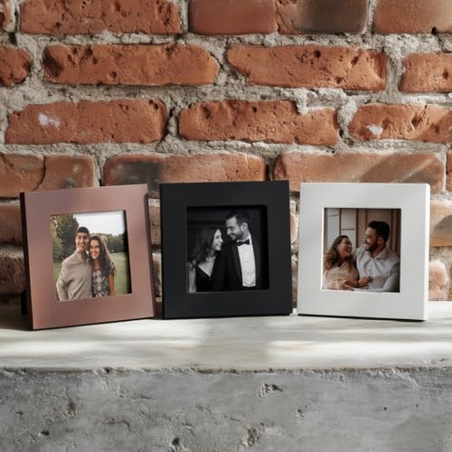 Image of Photo Frame Set of 3 - Modern Tabletop Picture Frames for Desk, Living Room & Bedroom Decor, Perfect for Wedding, Couple & Family Photos (Mix)