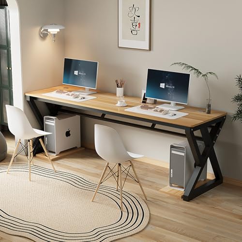 Hynbdes パソコンデスク ゲーミングデスク 学習机 ダブルコンピューターデスク コンパクト 複数の色が利用可能 省スペース 在宅勤務 頑丈で組立簡単 おしゃれ 収納 ゲーミングデスク