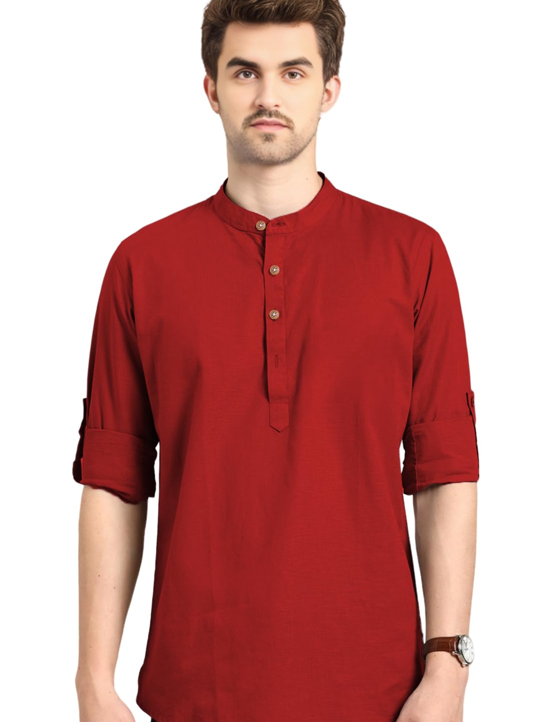 vida loca Men's Slim Fit Full Sleeve Cotton Short Kurta-picture-25