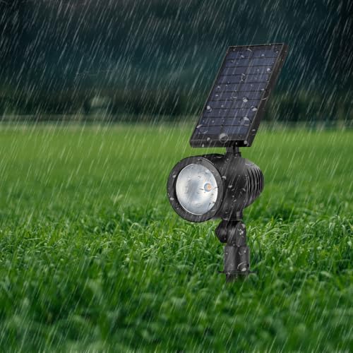 Lampe solaire LED extérieur orientable 3000K blanc chaud avec piquet - 5