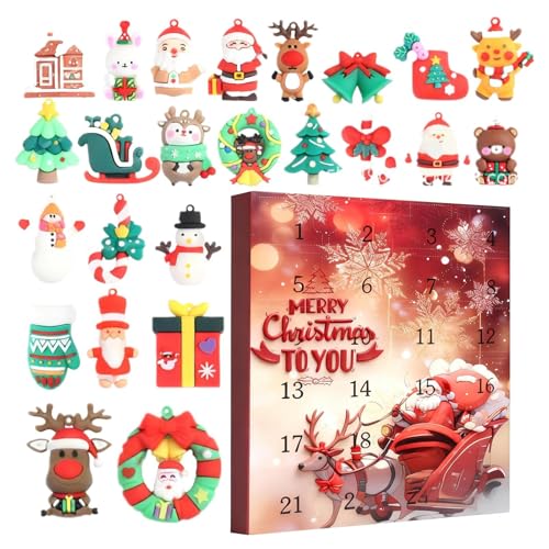 Calendrier de compte à rebours 24 jours et pendentif collectionnable 3D