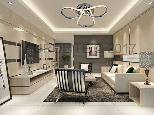 Aurolite Moderna Plafoniera LED Cromata Semifilo
