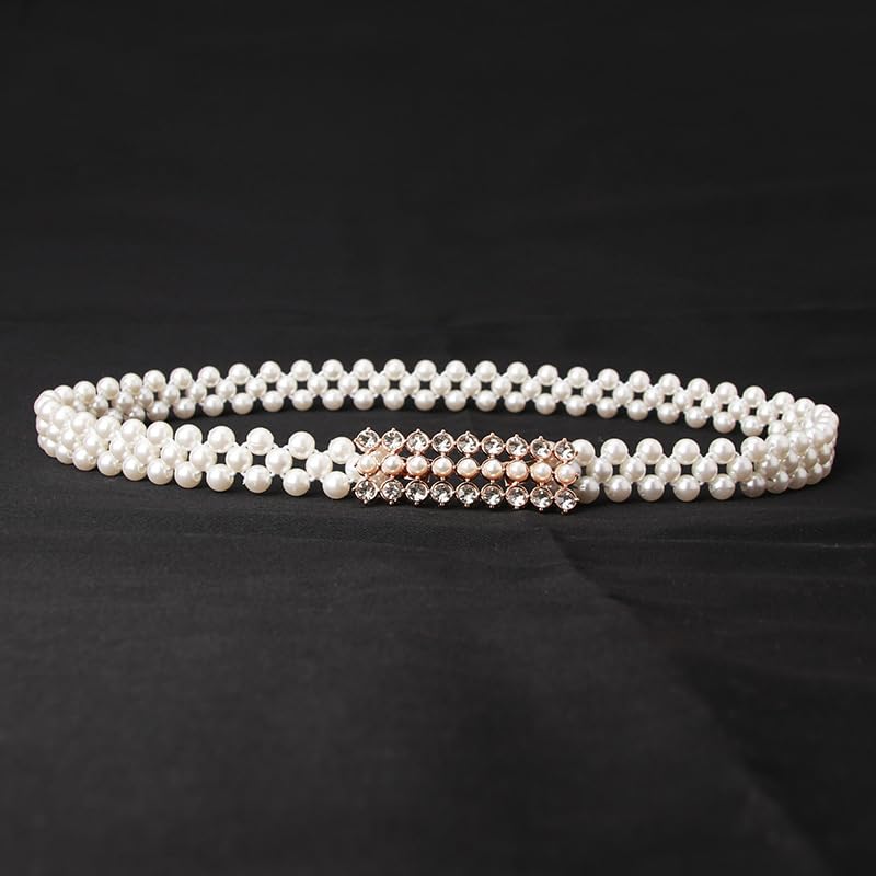Pearl Chain Belt for Women,Waist Body Chain for Jeans & Dresses Accessories