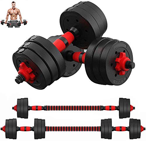 MILAYA Juego De Pesas con Mancuernas Juego De Pesas Ajustables 2 En 1 con Conector Gimnasio Interior Ejercicio De Entrenamiento En Casa para Hombres Y Mujeres Equipo De Fitness(Size:40KG/Pair)