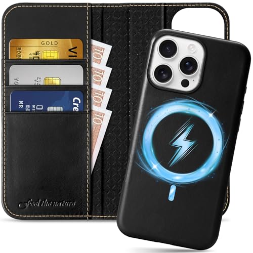 Coque détachable iPhone 16 Pro Max 5G étui portefeuille magnétique anti-choc Shieldon