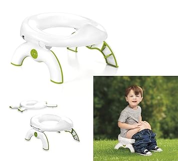 EVISCLUE Baby Potty Stand Kids Toilet Trainer Potties Seat Foldable Travel Potty Chair(White)