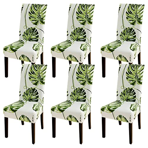 HZDHCLH Chair Covers Set of 4/6 Stretch Modern Chair Slipcovers for Dining Room Kitchen Wedding Party Washable Chair Protector (6pcs
