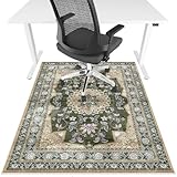 Office Chair Mat for Hardwood Floor & Tile Floor,36"X 48" Heavy Duty Desk Chair Mat for Hard Floors, Under Desk Rug for Rolling Computer Chair,Anti Slip,Low Pile Carpet Protector-Green