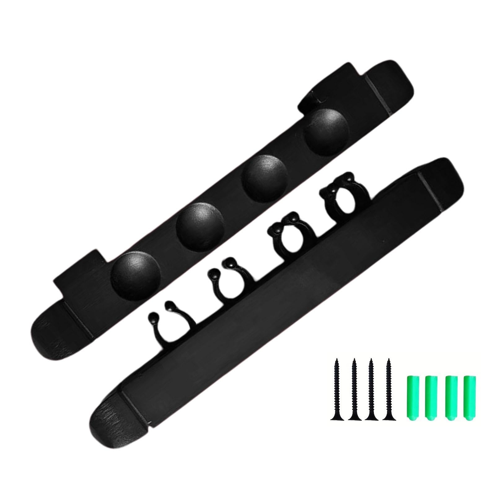 Support Disque Dur Billard 4 Clips - Rack Queue Piscine Bois Dur Mural - Accessoire Salle De Jeux