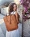 ECOSUSI Tote Bag Convertible Backpack Purse for Women Vegan Leather Handbag Multifuction Shoulder Bag