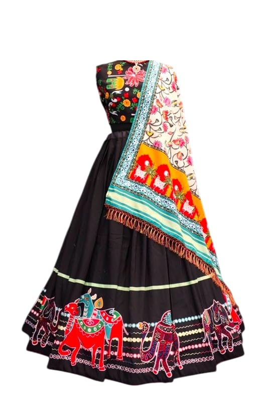 Women's Lehenga Choli | Cotton With Navratri Special With Foil Wo...