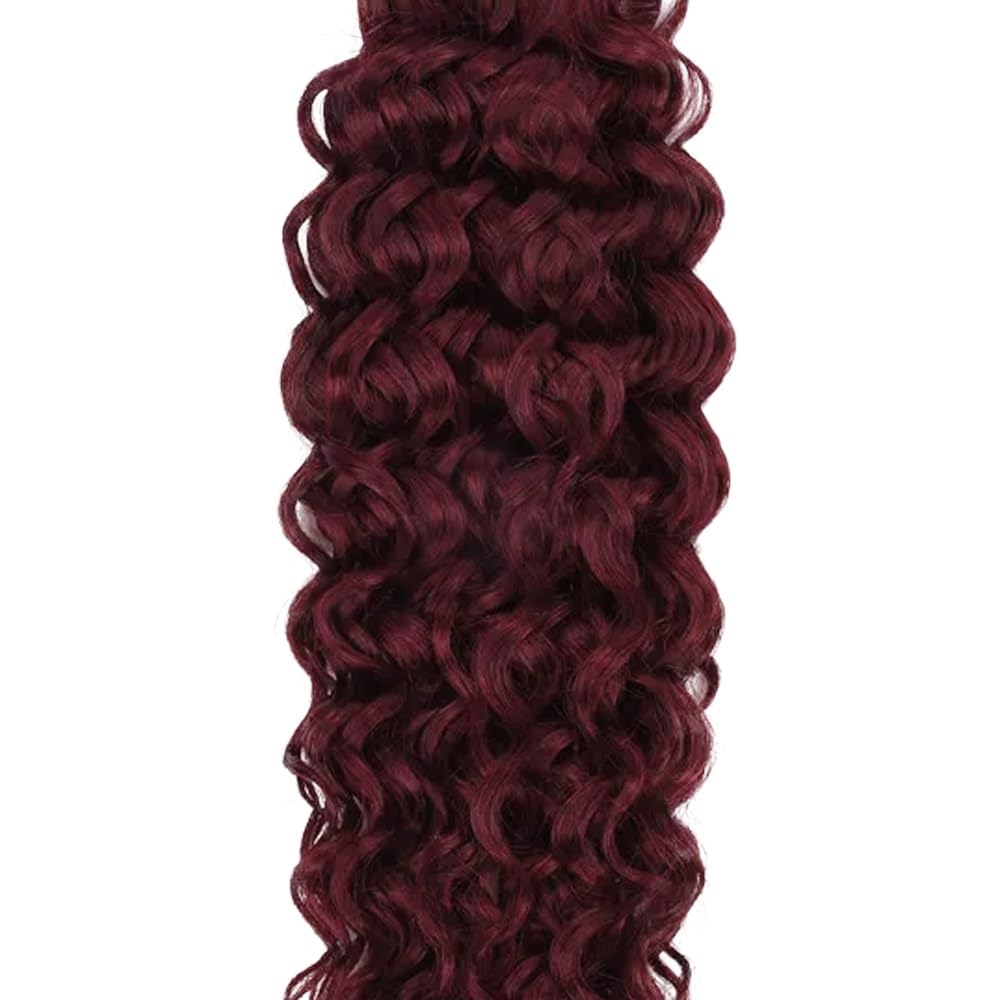 Water Wave Human Hair Bundles #99j Burgundy Red Perruques Extensions Double Weft Unprocessed Brazilain Remy Hair Weave Extension With Minimal Tangle 3 Bundles Total 300g 12 12 12 Inch