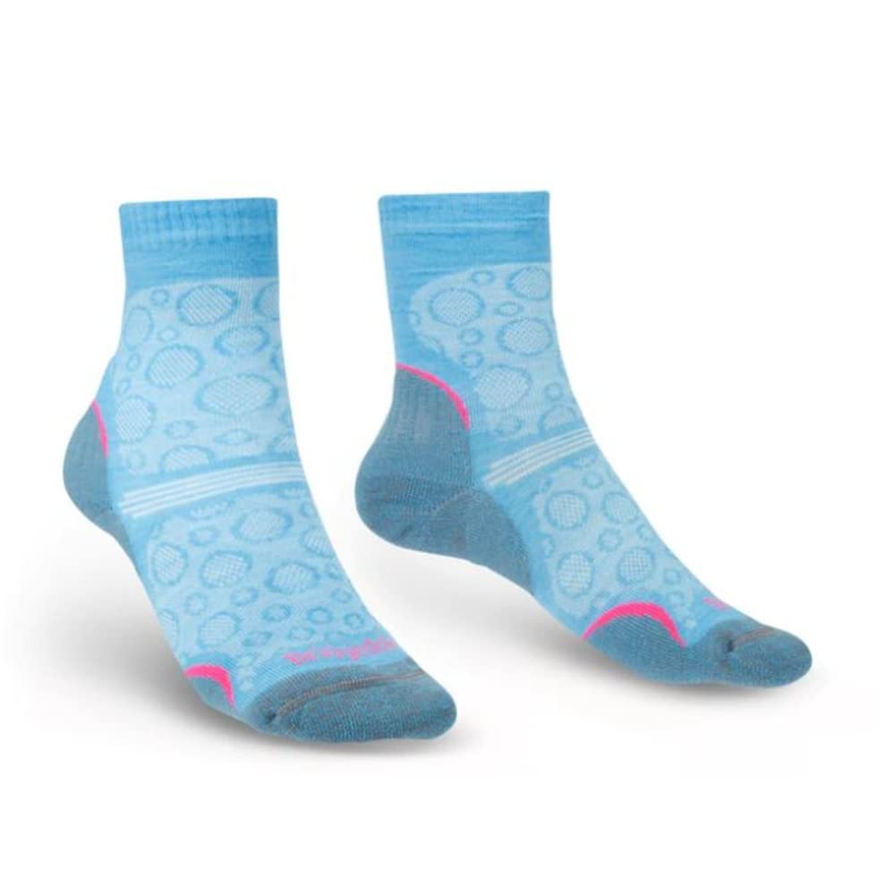Bridgedale HIKE Ultralight T2 Merino Performance Original Crew-Women's- Medium-Blue